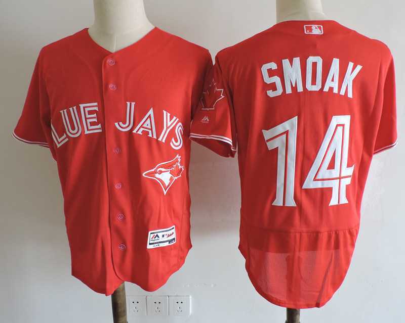Toronto Blue Jays #14 Justin Smoak New Red Flexbase Stitched Jersey Dzhi